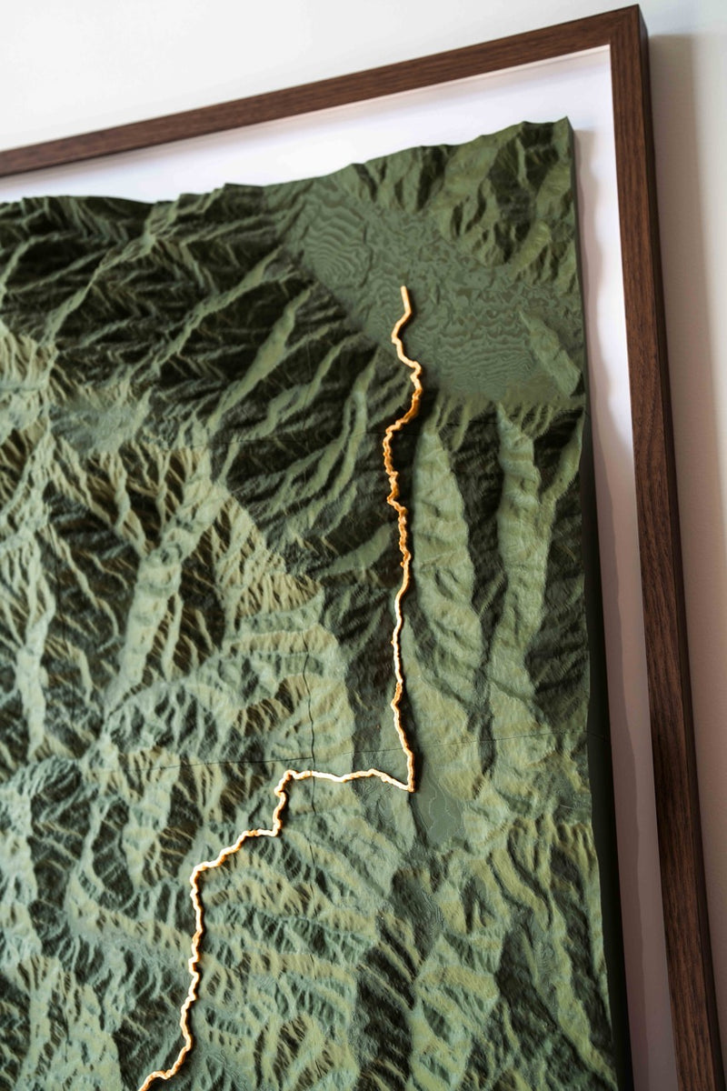 Load image into Gallery viewer, The Atlas Artifact — 3D Topographic Map of Your Route
