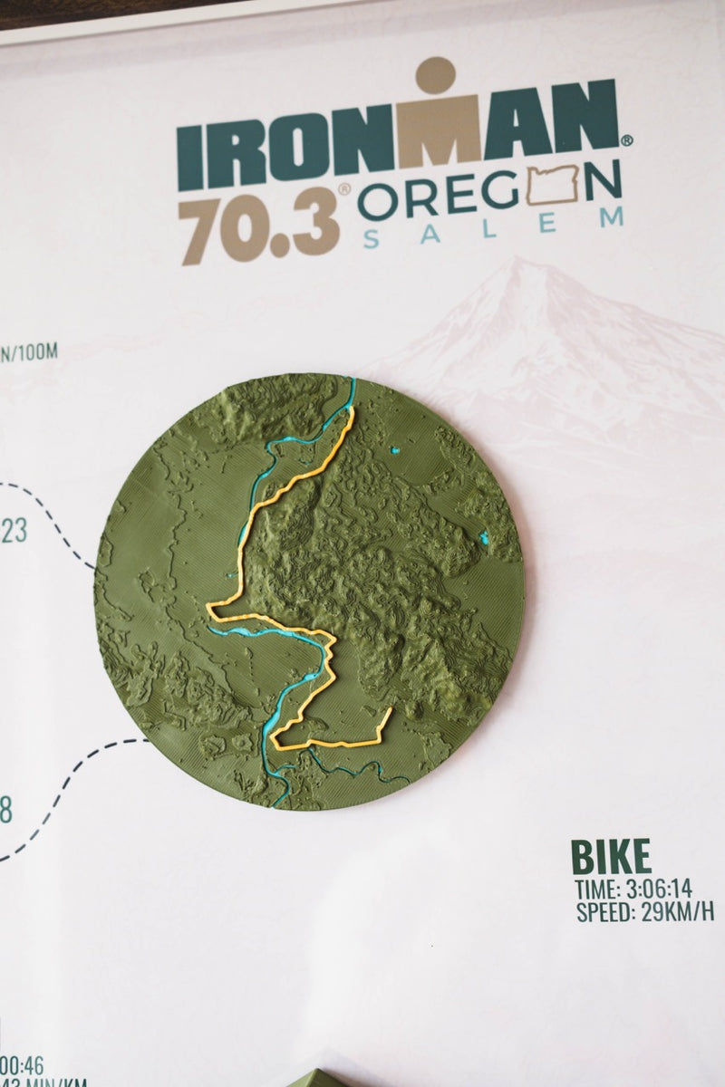 Chargez l'image dans la visionneuse de la galerie, Custom Triathlon Artifact – Swim • Bike • Run - 20x27"
