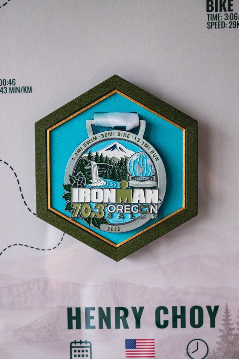 Chargez l'image dans la visionneuse de la galerie, Custom Triathlon Artifact – Swim • Bike • Run - 20x27"
