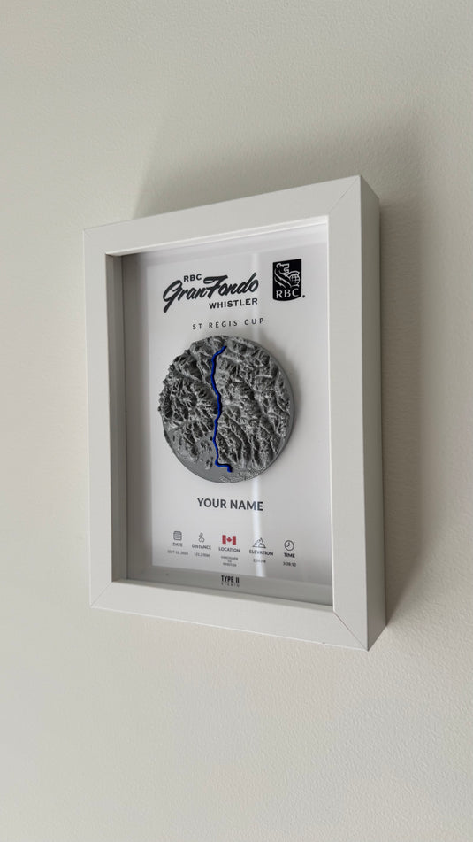 St. Regis Cup Finisher Medal Frame – Personalized Type II Display